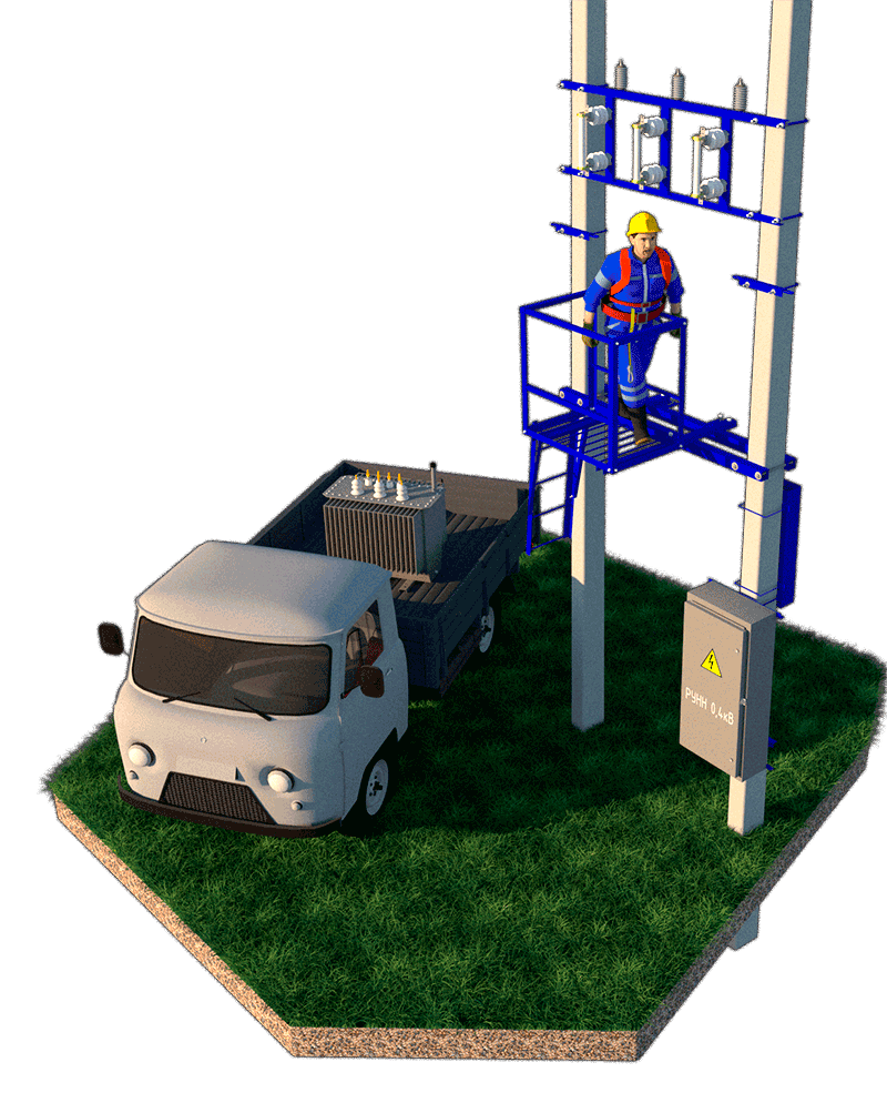 Столбовые и мачтовые подстанции.