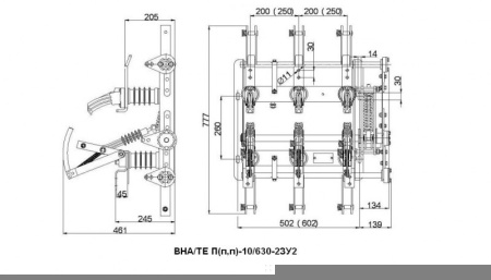 Выключатель нагрузки автогазовый ВНА/ТЕ П(п,п)-10/630-2ЗУ2