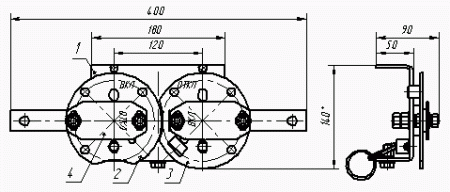 РЛНД-1-10 II(IV)/400-У1 с приводом ПРНз-10