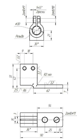 400 кВА зажим контактный НН (литьё, М20х2,0)