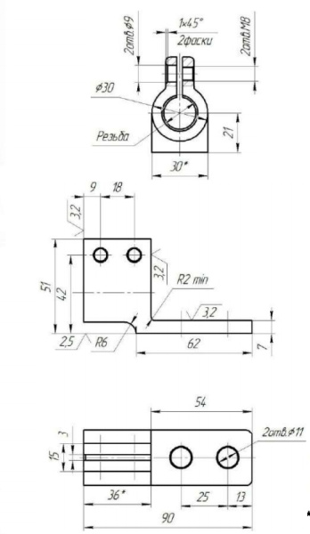 160 кВА зажим контактный НН (литьё, М12х1,7)